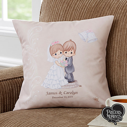 Alternate image 1 for Personalized Precious Moments® Wedding Throw Pillow