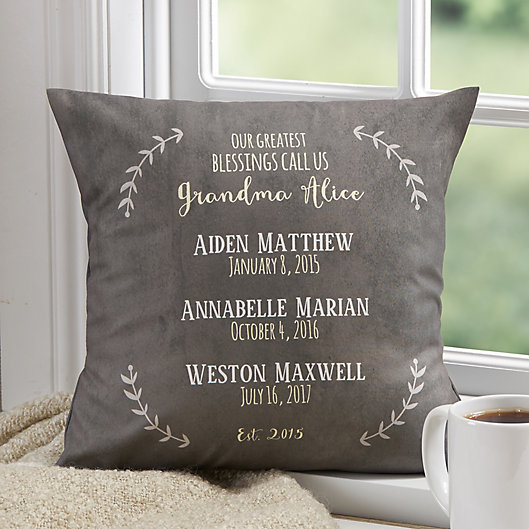 Alternate image 1 for Personalized Our Grandchildren Throw Pillow