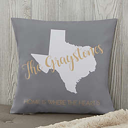 Personalized State Pride Throw Pillow