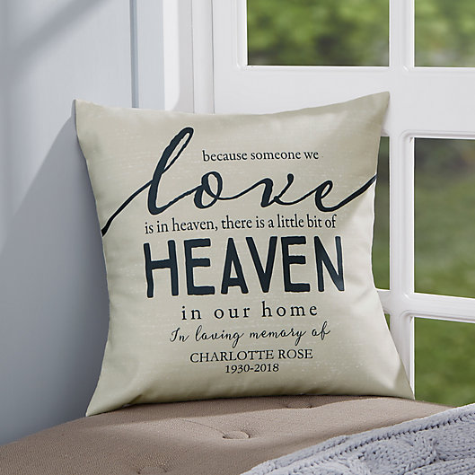 Alternate image 1 for Personalized Heaven In Our Home Memorial Throw Pillow