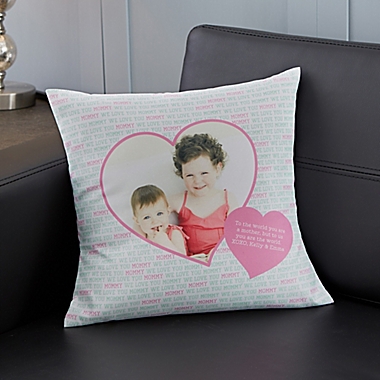 Personalized Love You This Much Photo Throw Pillow. View a larger version of this product image.