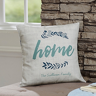 Personalized Cozy Home Throw Pillow. View a larger version of this product image.