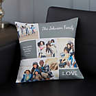Alternate image 0 for Personalized Family Love Photo Collage 14-Inch Throw Pillow