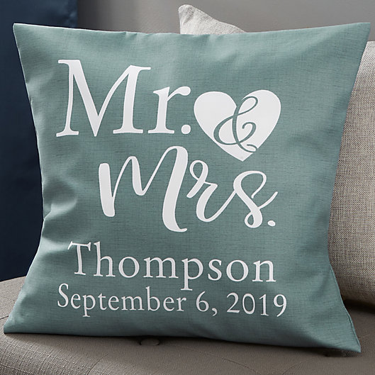 Alternate image 1 for Personalized Elegant Couple Throw Pillow