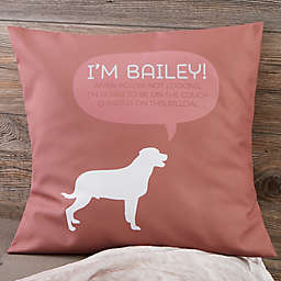 Personalized Pet Life 18-Inch Throw Pillow