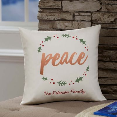 Personalized Cozy Christmas Throw Pillow