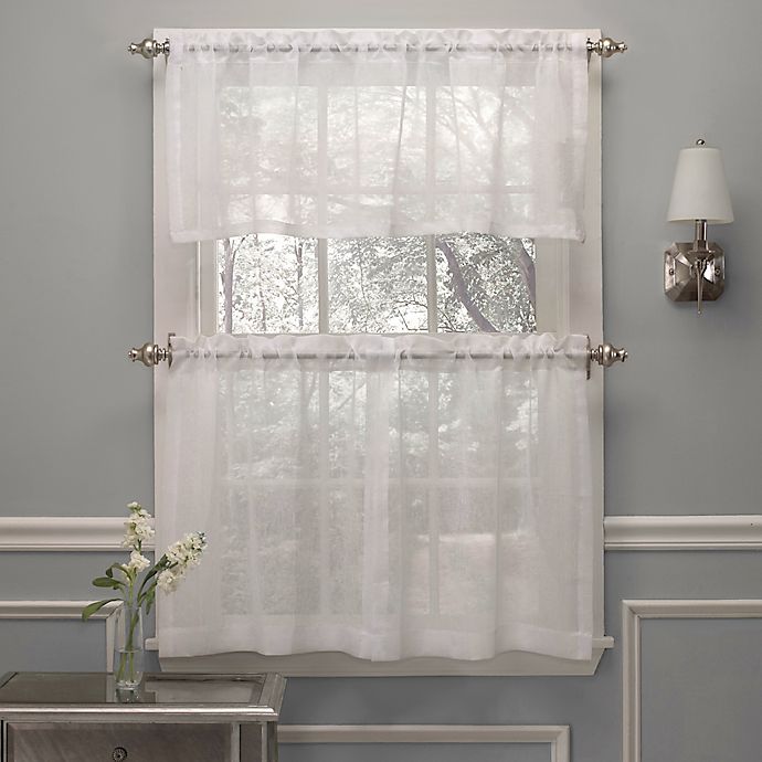 Crushed Voile Window Curtain Tier Pair Bed Bath and