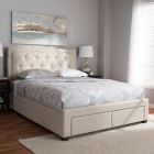 Alternate image 1 for Baxton Studio Aurelie Upholstered Storage Bed