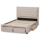 Alternate image 9 for Baxton Studio Aurelie Upholstered Storage Bed