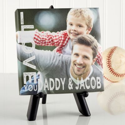 Loving Him Personalized Tabletop Canvas Print Collection