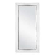 Beveled Wide Frame 31.5-Inch x 65.5-Inch Floor Mirror in White