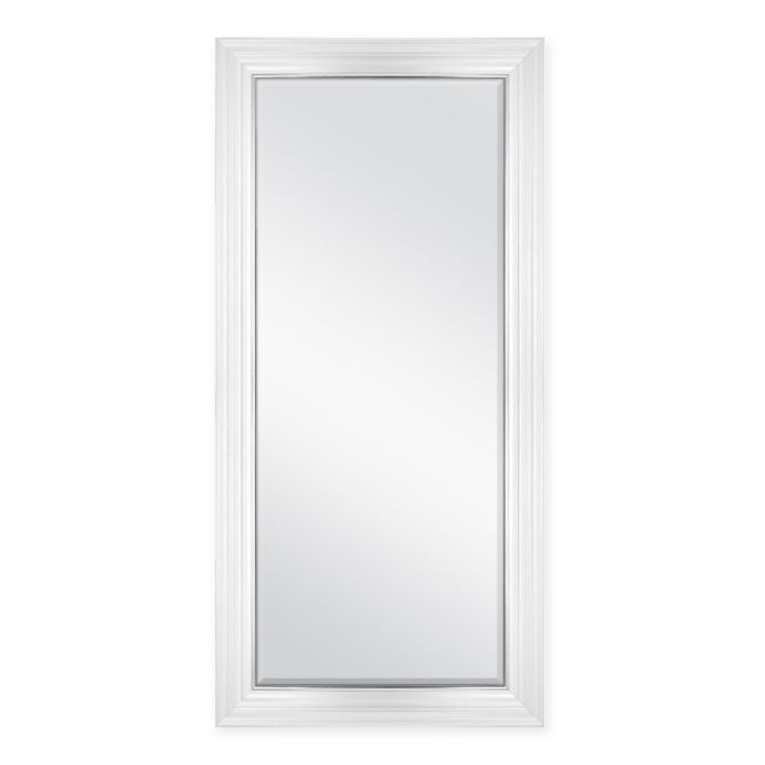 Beveled Wide Frame 31 5 Inch X 65 5 Inch Floor Mirror In White