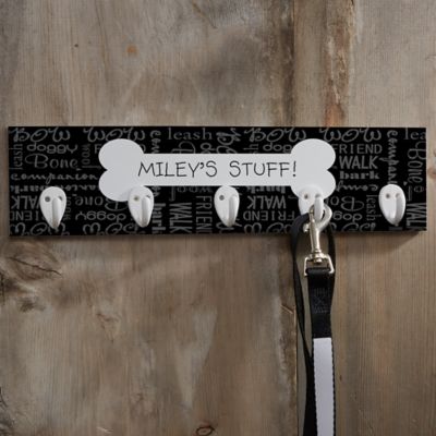 Personalized Dog Stuff Plaque With Hooks