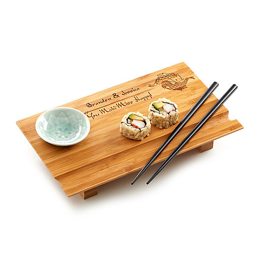 Alternate image 1 for Yin and Yang Personalized Sushi Board