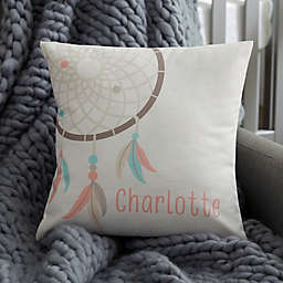 Boho Baby Dreamcatcher Personalized Baby Throw Pillow