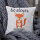Alternate image 0 for Woodland Adventure Fox Personalized 14-Inch Baby Throw Pillow