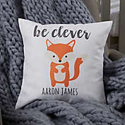 Woodland Adventure Fox Personalized Baby Throw Pillow