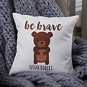 Personalized Woodland Adventure Bear Baby Throw Pillow