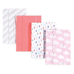 Luvable Friends® 4-Pack Clouds Burp Cloth Set in Pink