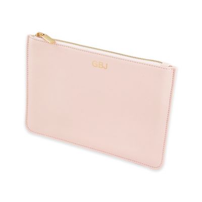 Cathy&#39;s Concepts Vegan Leather Initial Clutch in Pink