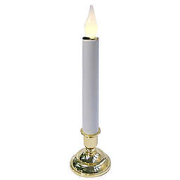 Brite Star 10-Inch Cordless LED Candle in Grey/Brass