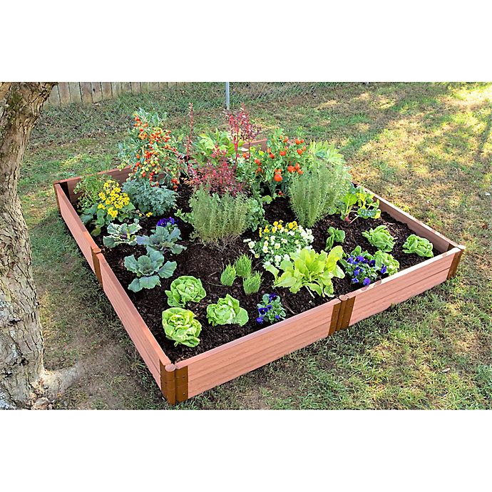 Frame It All Composite Raised Garden Bed Kit In Sienna Bed Bath