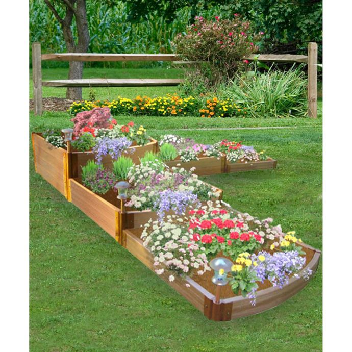 Frame It All Raised DualLevel Garden Bed Kit in Sienna Bed Bath & Beyond