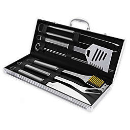 Home-Complete 7-Piece Stainless Steel BBQ Grill Tool Set