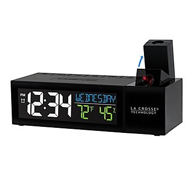 La Crosse Technology Pop-Up Projection Alarm Clock in Black. View a larger version of this product image.