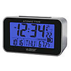 Alternate image 4 for La Crosse Technology Atomic Alarm Clock with Indoor Temperature in Black
