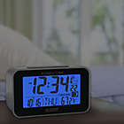 Alternate image 6 for La Crosse Technology Atomic Alarm Clock with Indoor Temperature in Black