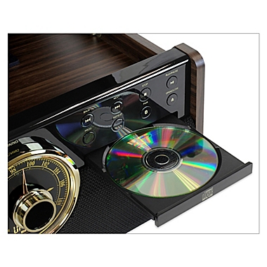 Victrola&trade; Empire 6-in-1 Bluetooth Record Player with 3-Speed Turntable in Espresso. View a larger version of this product image.