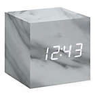 Alternate image 0 for Gingko&reg; Cube Click Alarm Clock in Marble