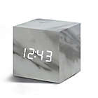 Alternate image 1 for Gingko&reg; Cube Click Alarm Clock in Marble