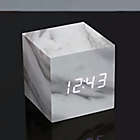 Alternate image 2 for Gingko&reg; Cube Click Alarm Clock in Marble