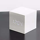 Alternate image 1 for Gingko&reg; Cube Click Alarm Clock in White