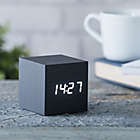 Alternate image 1 for Gingko&reg; Cube Click Alarm Clock in Black/White