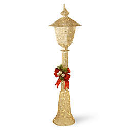 National Tree Company 60-Inch Pre-Lit LED Crystal Lamp Post in Gold