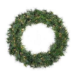 36-Inch Pre-Lit Mixed Cashmere Pine Wreath