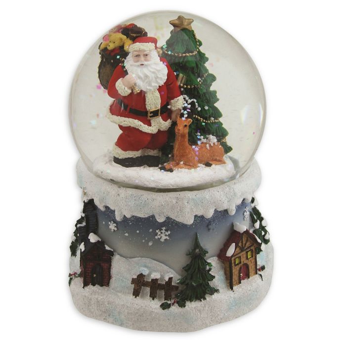 Northlight® 5.5-Inch Santa Claus Musical Snow Globe Glitterdome | Bed ...