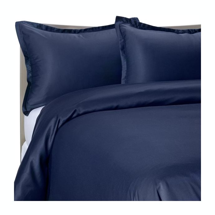 Pure Beech Modal Sateen Duvet Cover Set In Navy Bed Bath Beyond