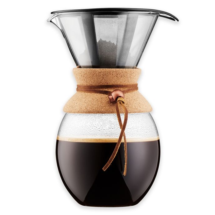 Bodum® 51 oz. Cork Pour-Over Coffee Maker in Brown | Bed ...