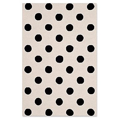 Safavieh Kids&reg; Dots 3&#39; x 5&#39; Rug in Black. View a larger version of this product image.