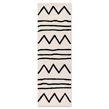 Safavieh Kids&reg; Zigzag 8&#39; Runner in Ivory. View a larger version of this product image.