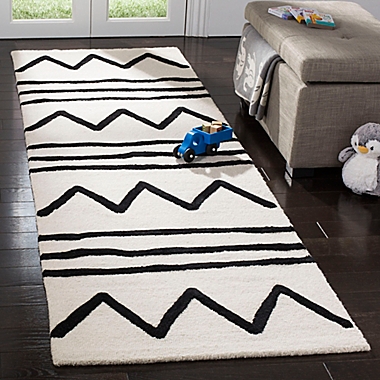 Safavieh Kids&reg; Zigzag 8&#39; Runner in Ivory. View a larger version of this product image.