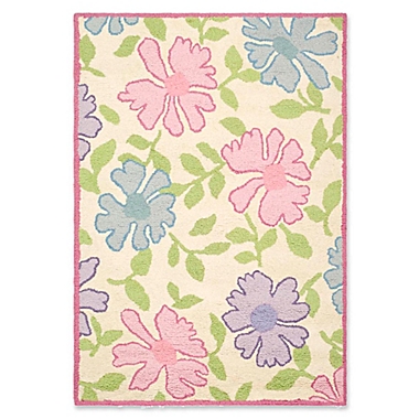 Safavieh Kids Flowers Rug in Ivory/Pink. View a larger version of this product image.