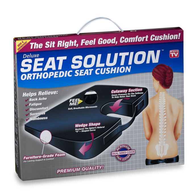Deluxe Seat Solution™ Orthopedic Seat Cushion | Bed Bath & Beyond