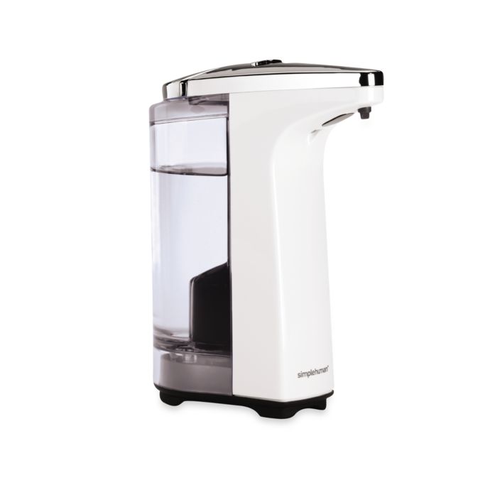 simplehuman® Compact Sensor Pump Soap Dispenser in White Bed Bath and
