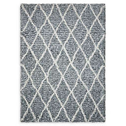 Nourison Galway Hand-Tufted Shag Area Rug in Grey/Ivory