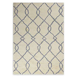 Nourison Galway Trellis Area Rug in Ivory/Blue